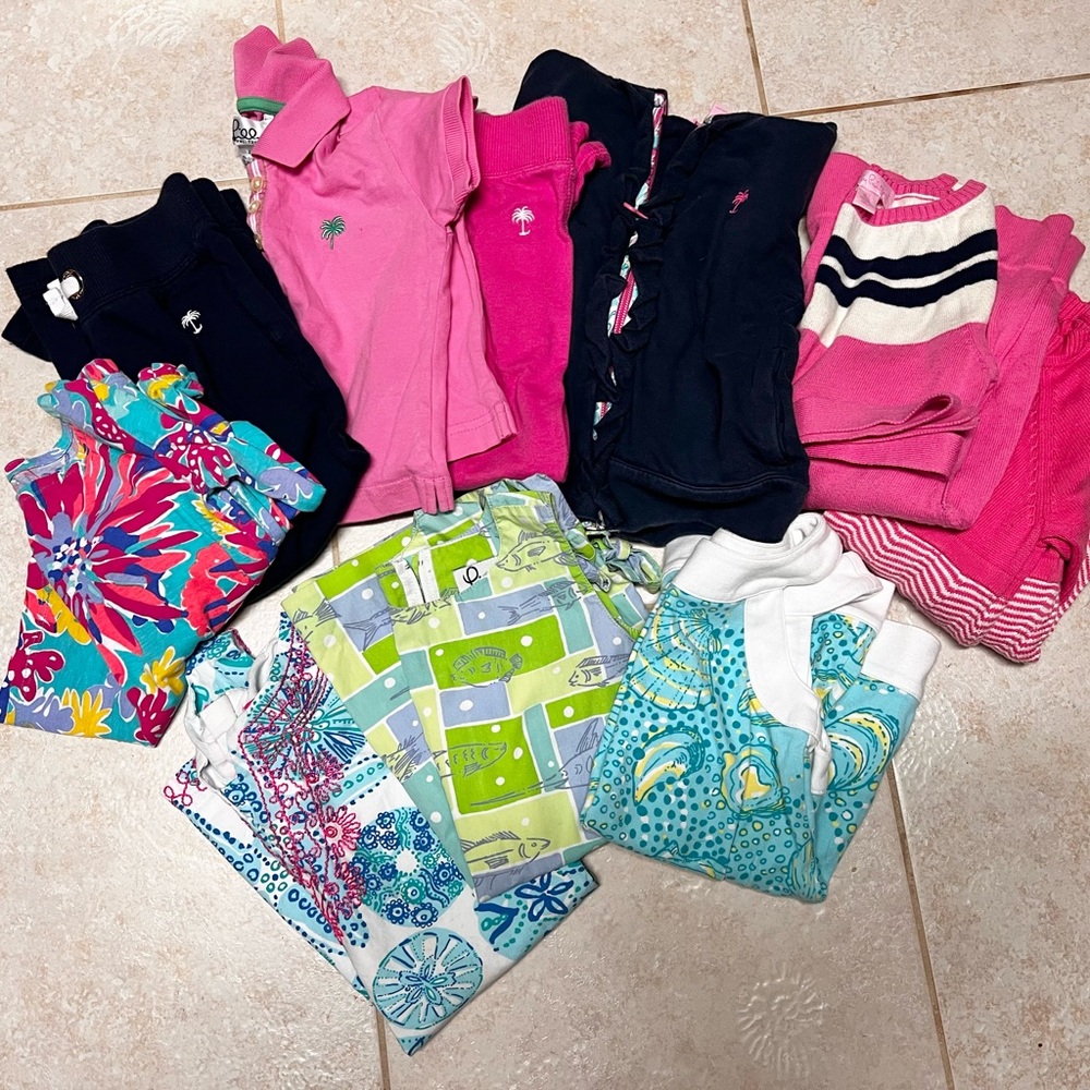 Lily Pulitzer Toddler Girls Clothes - Lot of 10 pieces.